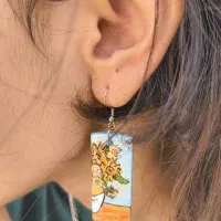گوشواره دستساز طرح ونگوگ