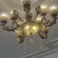 لوستر 5 شاخه 10 لامپ