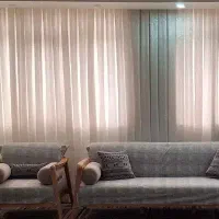 پرده پلیسه دوخته شده مناسب پنجره عرض 5مترونیم