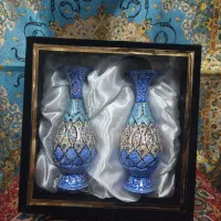 پک دوتایی گلدان میناکاری