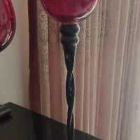 ست جام تزئینی قرمز بزرگ