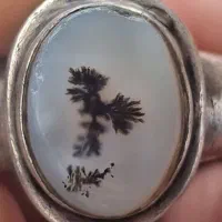 انگشتر نقره دستساز . سنگ شجر
