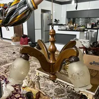 دو عدد لوستر چوبی چهارشاخه|لوستر و چراغ آویز|قم, انسجام|دیوار