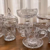 سرویس ۱۲ نفره کریستال خورشیدی خارجی نو با کارتن