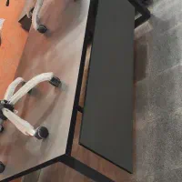 انواع میز مدیریتی پایه فلز و ام دی اف با کناری