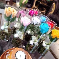 باکس پول.باکس گل.گل شیشه ای.رزجاودان. باکس عروسکی|گل مصنوعی|رشت, اسماعیل آباد|دیوار