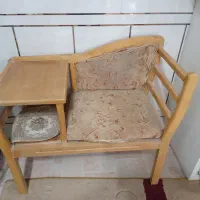 میز تلفن چوبی