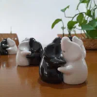 ادویه پاش طرح فیل ۲ عددی سفیدمشکی جنس چینی درجه یک