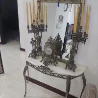 اینه وشمعدان برنز|بوفه، ویترین، کنسول|محمدشهر, محمدشهر|دیوار