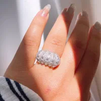 انگشتر جواهر تمام نقره مدل پرنس عین طلا لوکس|بدلیجات|تبریز, |دیوار