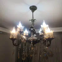 لوستر 8 شعله ابکاری برنج