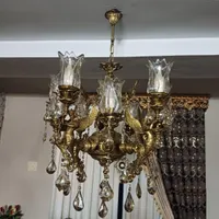 لوستر ۱۰ شعله برنز طرح فرشته