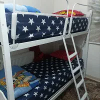 تخت خواب دو طبقه همراه با تشک  کاملا نو