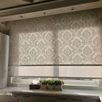 پرده زبرا دو مکانیزم طوسی رنگ بسیار با کیفیت