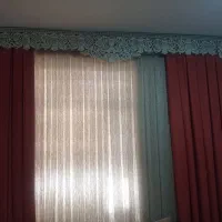 پرده پذیرایی به همراه کتیبه|پرده، رانر، رومیزی|اهواز, کیان اباد|دیوار