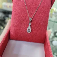 پلاک زنجیر خوشه نقره اصلی