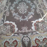 قالی کامل نخ نه متری رنگ گردویی