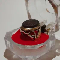 انگشتر عقیق دودی  حکاکی شده