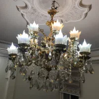 لوستر ۸شاخه ۱۶شعله برنجی