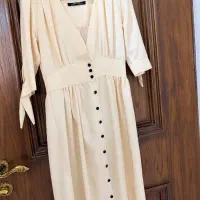 پیراهن زارا شیک و خاص در حد نو بارونی بلند ترک