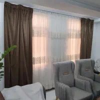 پرده با کناره برای سالن پذیرایی