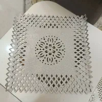 رومیزی سه تیکه شاین دار طوسی