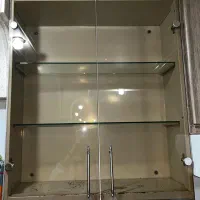 ویترین کابینت دیواری|کتابخانه، شلف، قفسه‌های دیواری|کرج, شهرک جهان‌نما|دیوار