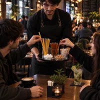 عسل به سادگی یک نی