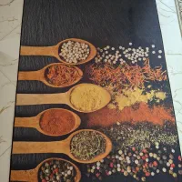 قالیچه آشپزخانه طرح ادویه جات و خورده ریز