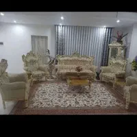 مبلمان هفت نفره و نهارخوری شش نفره با ساعت و بوفه