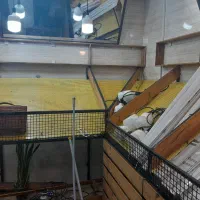 طبق های آهنی درب دار نما چوب نراد فروش فوری|فروشگاه و مغازه|رشت, گلباغ نماز|دیوار
