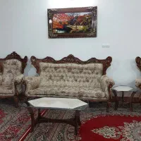 مبلمان استیل ۹نفره همراه دوسری جلومبلی وعسلی|مبلمان خانگی و میز عسلی|بروجرد, |دیوار