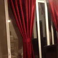 پرده آماده بندینکی رنگ زرشکی|پرده، رانر، رومیزی|اصفهان, بهارستان|دیوار