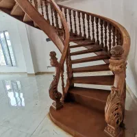 پله چوبی کاور لمبه کف پله نرده چوبی|خدمات پیشه و مهارت|پردیس, فاز ۲|دیوار