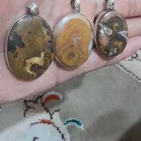 باسلام فروش سه عدد پلاک نقره سنگ سلطانی|جواهرات|اهواز, زیتون کارگری|دیوار