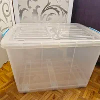 جعبه(باکس)پلاستیکی شفاف چرخدار و قفلدار