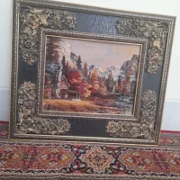 تابلو منظره با قاب چوب