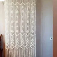 بافت و آموزش  پرده و لوستر و آباژور و رانر مکرومه|پرده، رانر، رومیزی|تهران, باغ فردوس|دیوار