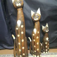 گربه چوبی ۳عدد