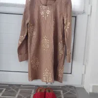 فروش یک جفت دمپایی دست دوخت وتونیک|لباس|چرداول, |دیوار