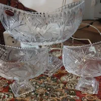 یک جفت آباژور وظروف کریستال