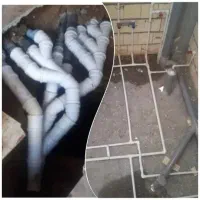 تخریب کار لوله کش آب وفاضلاب فنرزن شیارزنی وصل اگو