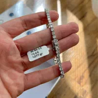 دستبند نقره تنیسی کاملاً نو و تگ‌دار