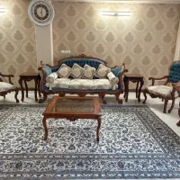 مبل سلطنتی ۸ نفره همراه با میز نهارخوری ۸ نفره|مبلمان خانگی و میز عسلی|اصفهان, باغ دریاچه|دیوار