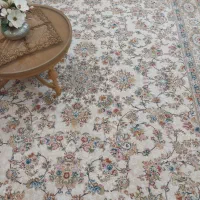 فرش ۱۲ متری ۱۲۰۰ شونه گل برجسته در حد نو