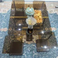 میز جلو مبلی 5 تیکه شیشه ای ترک