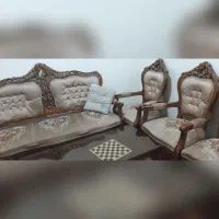 فروش فوری مبل سلطنتی ۹ نفره تمام چوب