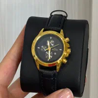 ساعت چرم و استیل طلایی دخترانه مشکی