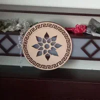 تخت دونفره دوتا پاتختی قهوای تیره|تخت و سرویس خواب|سردرود, |دیوار
