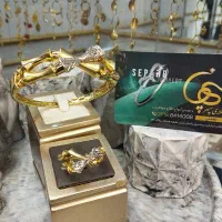 ست طلا انگشتر و دستبند بدون اجرت و مالیات